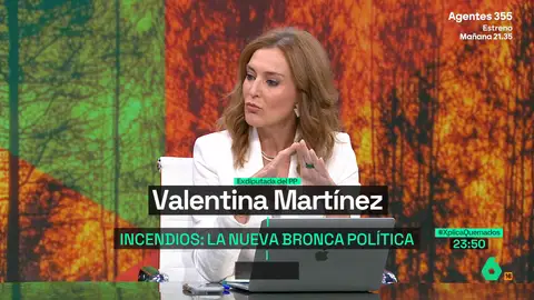 La exdiputada del PP Valentina Martínez: "El comportamiento de Sánchez con los incendios es de inhibición total" La exdiputada del PP Valentina Martínez: "El comportamiento de Sánchez con los incendios es de inhibición total"