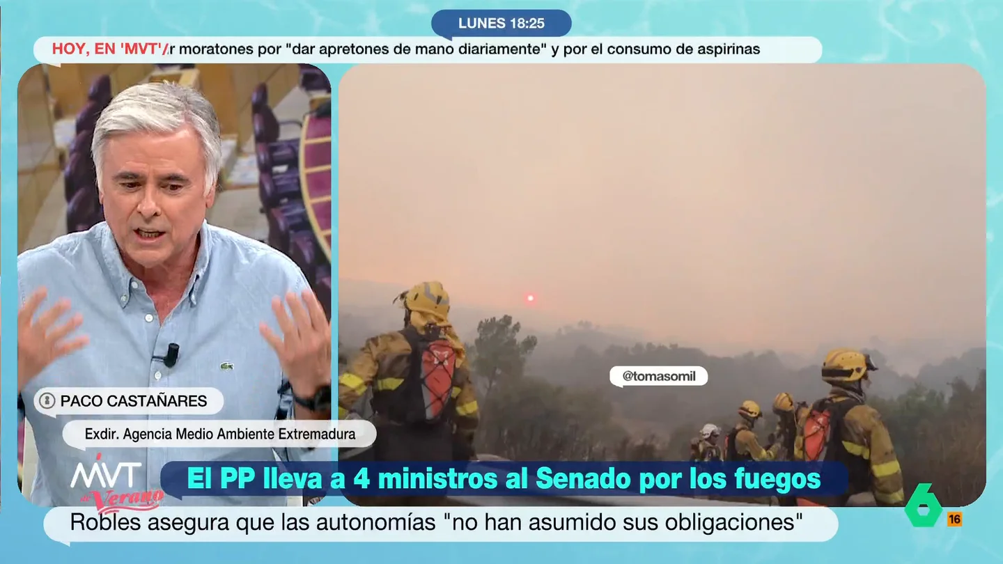 El experto forestal Paco Castañares estalla contra el PP por los incendios: "Que se entere Feijóo, no es un problema de pirómanos" El experto forestal Paco Castañares estalla contra el PP por los incendios: "Que se entere Feijóo, no es un problema de pirómanos"