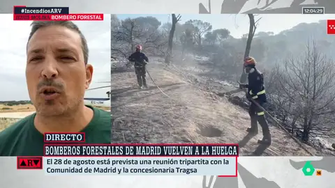 Jesús Molina, bombero forestal de Madrid: "Pedimos el fin de la temporalidad" Jesús Molina, bombero forestal de Madrid: "Pedimos el fin de la temporalidad"