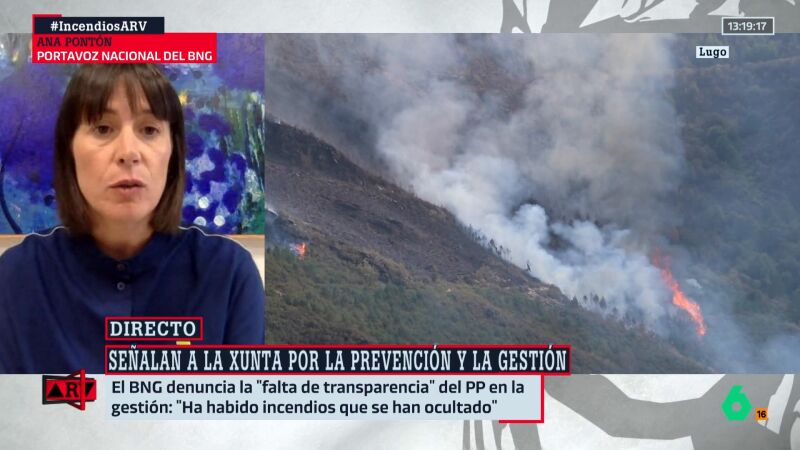 Ana Pontón acusa al gobierno de Rueda de "la peor gestión de una crisis en toda la historia de Galicia"