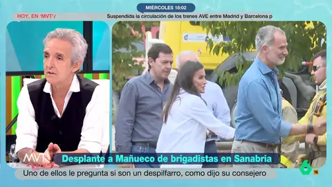 Ramoncín, sobre la reacción de Mañueco al desplante de los brigadistas: "No le gusta que le digan a la cara lo que piensan" Un miembro de la Brigada Helitransportada de Castilla y León se ha negado a dar la mano al presidente de la Junta de Castilla y León y, además, le ha reprochado sus palabras sobre los brigadistas.
