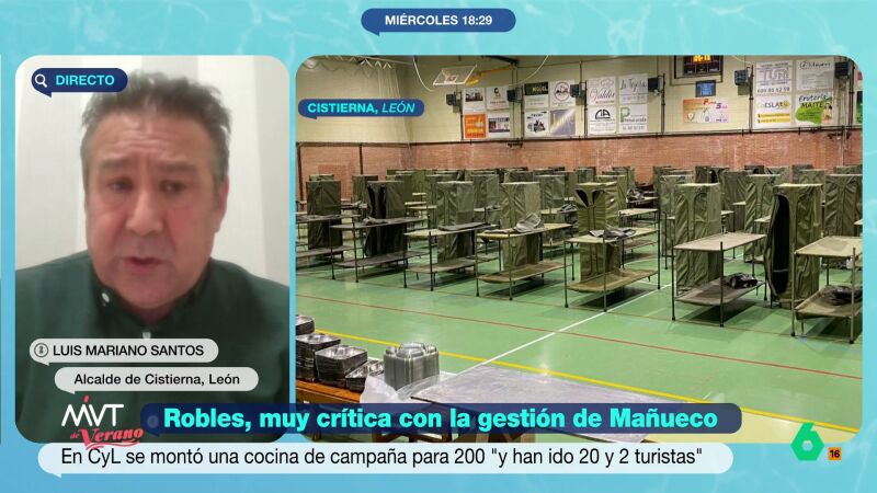 Luis Mariano Santos, alcalde de Cistierna, afirma que Mañueco no le ha llamado: "El pabellón no se ha utilizado"