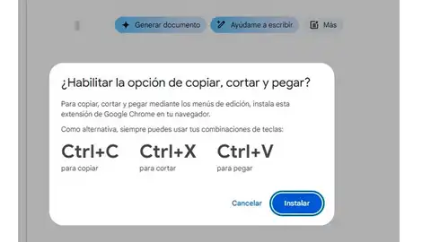 Habilitando las funciones de copiado y pegado con la extensión de Google Habilitando las funciones de copiado y pegado con la extensión de Google
