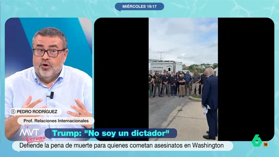 Pedro Rodríguez, sobre Trump: "Estamos viendo un golpe de Estado a cámara lenta" Para el profesor de Relaciones Internacionales recuerda que en EEUU, los Estados "son entidades políticas preexistentes a la constitución y al gobierno federal" y que, por ello, el presidente no puede decir qué tipo de legislación penal se debe aplicar.