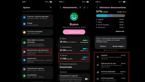 Gestiona el almacenamiento en Samsung Gestiona el almacenamiento en Samsung