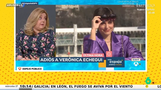 Pilar Vidal carga contra los periodistas que filtraron que Verónica Echegui tenía cáncer: "Es una línea roja" Pilar Vidal carga contra los periodistas que filtraron que Verónica Echegui tenía cáncer: "Es una línea roja"