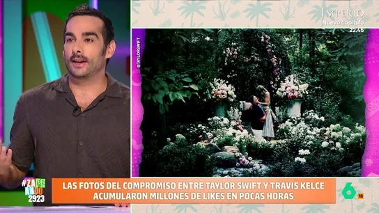 Juan Sanguino analiza la pedida de mano de Travis Kelce a Taylor Swift: "Sabía que se lo iba a pedir desde hace dos semanas" Taylor Swift y Travis Kelce se casan y Juan Sanguino tiene todos los detalles. ¿Cómo ha sido la pedida de mano? ¿Qué tiene de especial el anillo? ¿Es mejor o peor que el de Georgina? Su análisis, en este vídeo.