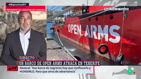 Clavijo insta a Abascal a "ponerse un puntito en la boca" tras sus ataques al Open Arms: "Lo definen como un fascista y un xenófobo" Clavijo insta a Abascal a "ponerse un puntito en la boca" tras sus ataques al Open Arms: "Lo definen como un fascista y un xenófobo"