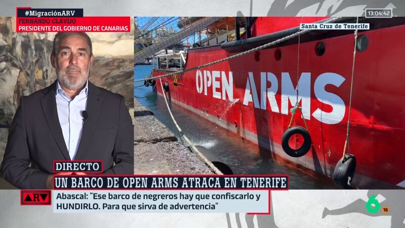 Clavijo insta a Abascal a "ponerse un puntito en la boca" tras sus ataques al Open Arms: "Lo definen como un fascista y un xenófobo"