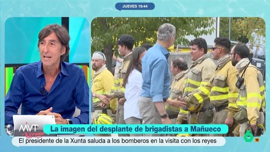 Benjamín Prado, sobre Mañueco y Rueda: "Entre los que maltratan a los bomberos tampoco se pisan la manguera" Alfonso Rueda salía hoy en defensa de Mañueco tras el desplante de ayer de los brigadistas forestales y Benjamín Prado considera que habría que preguntarle "por qué no ha ejecutado 11 millones del presupuesto en prevención".