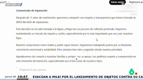 Patricia Benítez confirma que los comunicados de Kiko Rivera e Irene Rosales los hizo ChatGPT: "He metido las palabras 'familia', 'separación'..." Patricia Benítez confirma que los comunicados de Kiko Rivera e Irene Rosales los hizo ChatGPT: "He metido las palabras 'familia', 'separación'..."