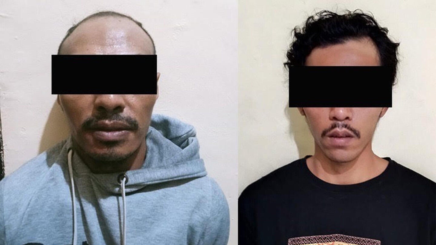 Los dos detenidos por el crimen de Matilde Muñoz. 