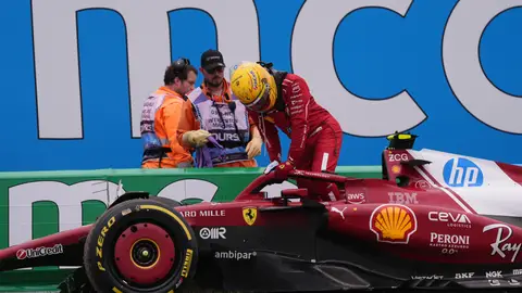 Lewis Hamilton con su Ferrari en el GP de Países Bajos Lewis Hamilton con su Ferrari en el GP de Países Bajos