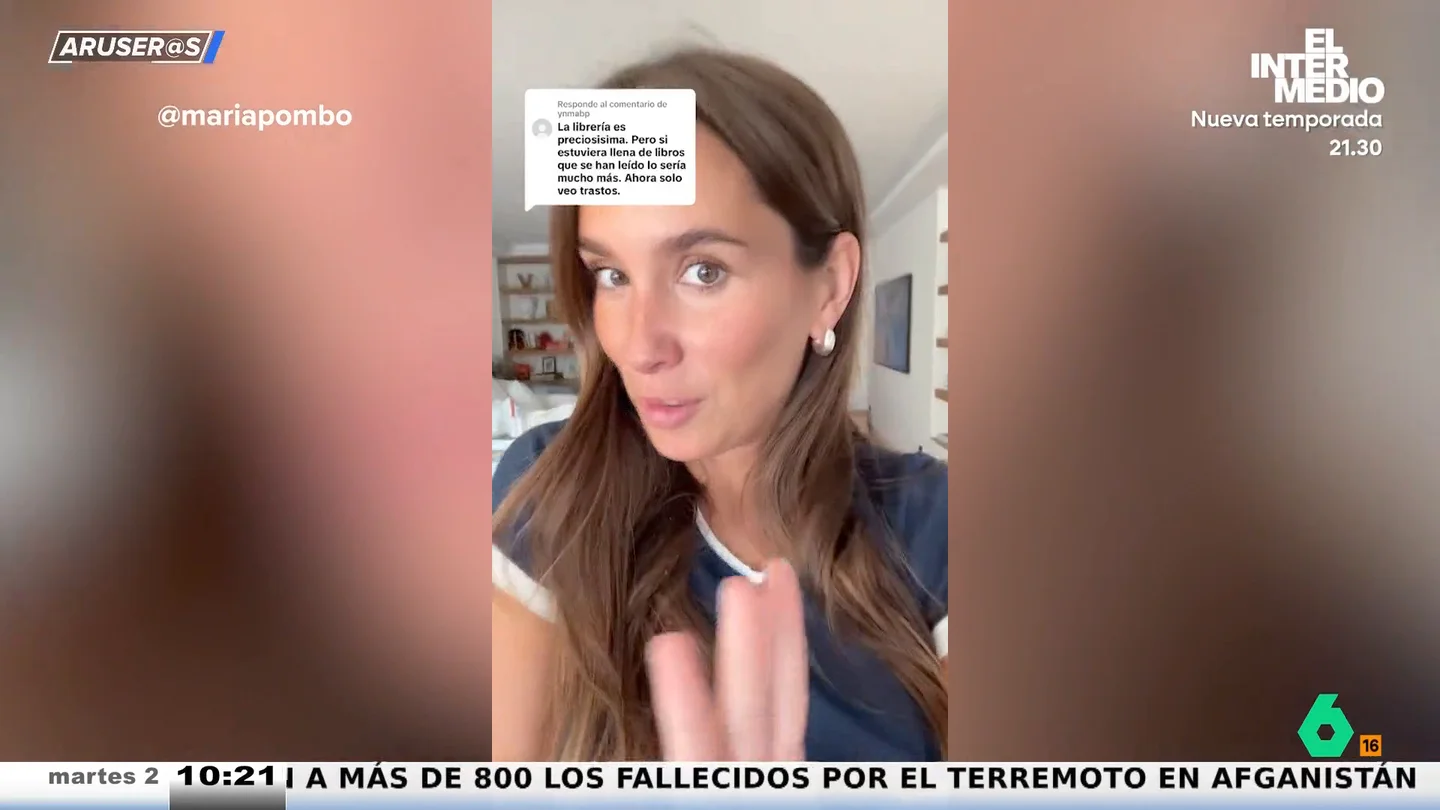 María Pombo defiende que hay que "superar" y asumir que no a todo el mundo le guste leer: "Y no sois mejores porque os guste leer" María Pombo defiende que hay que "superar" y asumir que no a todo el mundo le guste leer: "Y no sois mejores porque os guste leer"