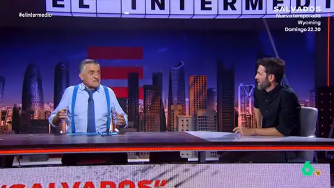 Gonzo, sobre su charla con Wyoming en Salvados: "Me ha sorprendido verlo hacer una hora de televisión sin teleprónter" El presentador de El Intermedio es el primer entrevistado de la nueva temporada de 'Salvados'. Wyoming mostrará su lado más personal y hablará sobre su carrera, su papel como padre o su papel en El Intermedio.