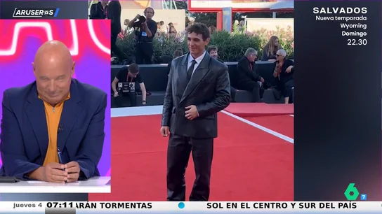 Alfonso Arús, escandalizado con el traje de Miguel Herrán en el festival de Venecia: "Te digo yo que el problema no es el 'oversize'" Alfonso Arús, escandalizado con el traje de Miguel Herrán en el festival de Venecia: "Te digo yo que el problema no es el 'oversize'"