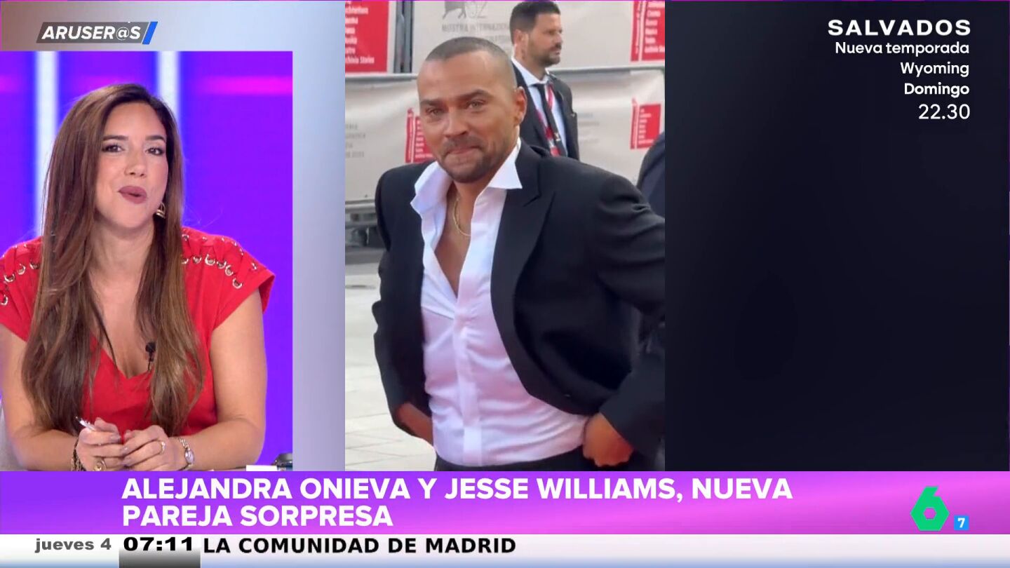 Alejandra Onieva (cu&ntilde;ada de Tamara Falc&oacute;) y Jesse Williams (protagonista de 'Anatom&iacute;a de Grey'), pareja sorpresa: pillados juntos por Madrid