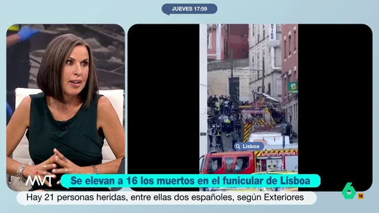 Bea de Vicente explica qué ocurrirá con las indemnizaciones a las víctimas del funicular de Lisboa: "Van en todos los billetes" La abogada Bea de Vicente explica en este vídeo que a nivel europeo "prima el interés de las víctimas" en accidentes como el del funicular de Lisboa y lo normal será que las aseguradoras "se hagan cargo a priori".