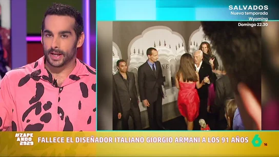 Juan Sanguino habla sobre la influencia de Giorgio Armani: "Vistió a todos los hombres" El diseñador ha fallecido a los 91 años. El diseñador fundó su firma en 1975 y ha sido el grupo empresarial el que ha informado de la triste noticia a través de un comunicado.