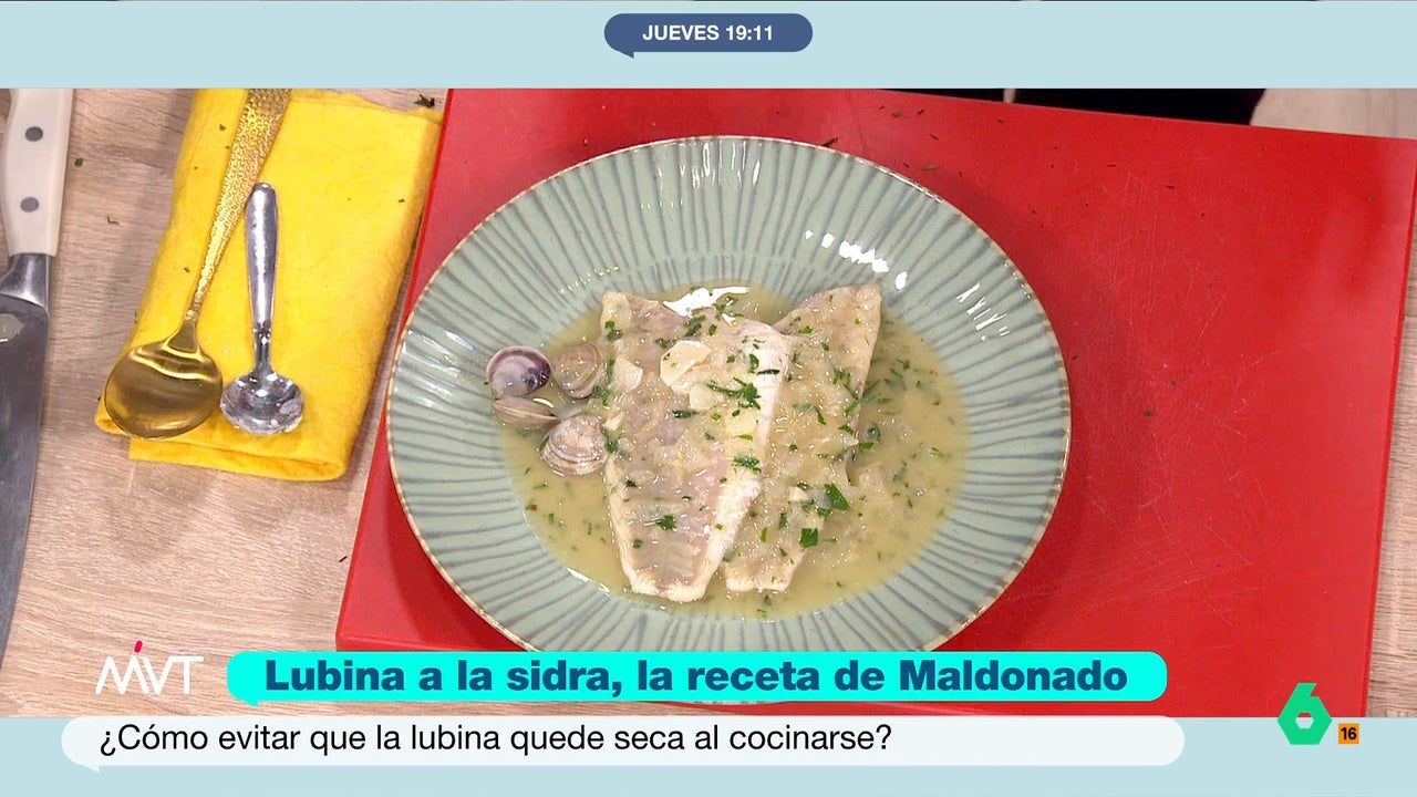 Cómo hacer una lubina a la sidra con estragón, una receta de pescado especial de Carlos Maldonado