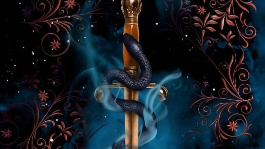 Detalle de la portada 'El lobo y la serpiente'