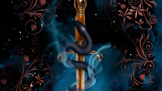 Detalle de la portada 'El lobo y la serpiente' Detalle de la portada 'El lobo y la serpiente'