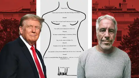 La felicitación de Trump a Epstein en forma de silueta de mujer amenaza la unidad en las filas republicanas La felicitación de Trump a Epstein en forma de silueta de mujer amenaza la unidad en las filas republicanas