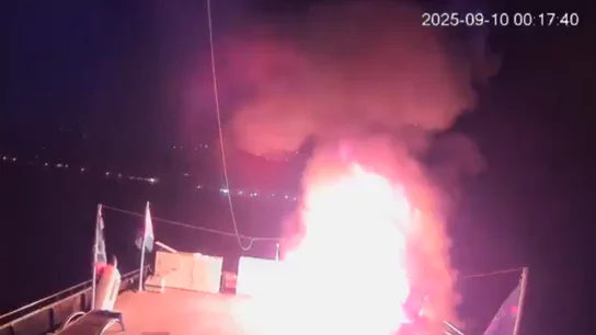 La Flotilla para Gaza denuncia un segundo ataque con drones contra uno de sus barcos La Flotilla para Gaza denuncia un segundo ataque con drones contra uno de sus barcos