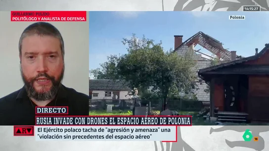 Guillermo Pulido analiza el ataque a Polonia: "19 intrusiones son demasiadas para ser casualidad o interferencia" Guillermo Pulido analiza el ataque a Polonia: "19 intrusiones son demasiadas para ser casualidad o interferencia"