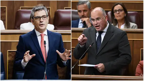 Félix Bolaños y Miguel Tellado, enfrentados en el Congreso de los Diputados Félix Bolaños y Miguel Tellado, enfrentados en el Congreso de los Diputados
