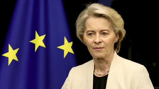 La presidenta de la Comisión Europea, Ursula von der Leyen, en Estrasburgo el 9 de septiembre de 2025 La presidenta de la Comisión Europea, Ursula von der Leyen, en Estrasburgo el 9 de septiembre de 2025