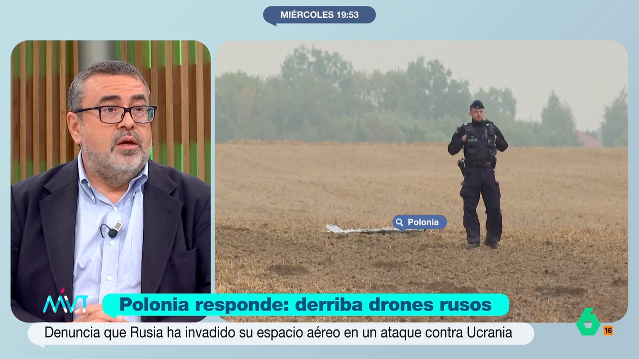 Pedro Rodríguez, sobre los drones rusos en Polonia: "Pone a prueba el compromiso de EEUU con la defensa de Europa"