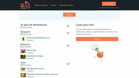 Creando un plan de alimentación personalizado Creando un plan de alimentación personalizado