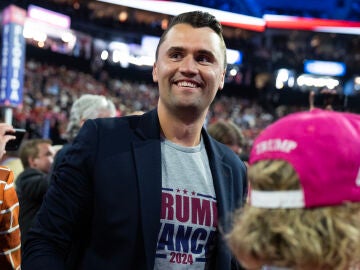 Charlie Kirk, en el Fiserv Forum durante la Convención Nacional Republicana en Milwaukee (Wisconsin) en julio de 2024