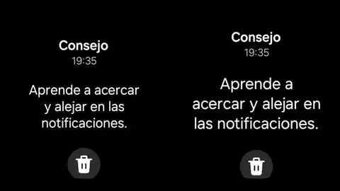 Truco para acercar y alejara las notificaciones Truco para acercar y alejara las notificaciones