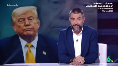 Dani Mateo y el tuit de Trump sobre los drones rusos en Polonia: "Al menos no lo ha firmado haciendo la forma del vello púbico" Mientras crece la tensión en Polonia por la entrada de drones rusos en su espacio aéreo, Donald Trump publica un tuit de lo más desconcertante. La irónica reacción de Dani Mateo, en este vídeo de El Intermedio.