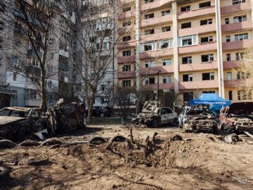Dnipropetrovsk, Ucrania, tras ser atacado con drones.