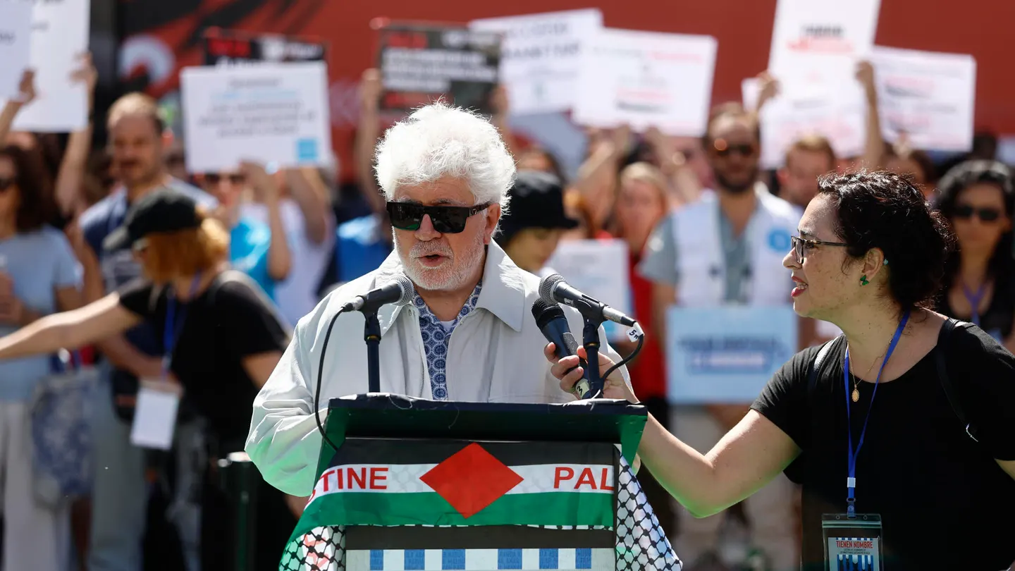 Almodóvar en el acto de apoyo a los niños gazatíes Almodóvar en el acto de apoyo a los niños gazatíes