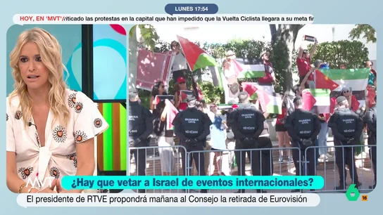 Afra Blanco, sobre el boicot a La Vuelta: "Donde Ayuso y Almeida sienten vergüenza, yo siento orgullo" Afra Blanco, sobre el boicot a La Vuelta: "Donde Ayuso y Almeida sienten vergüenza, yo siento orgullo"