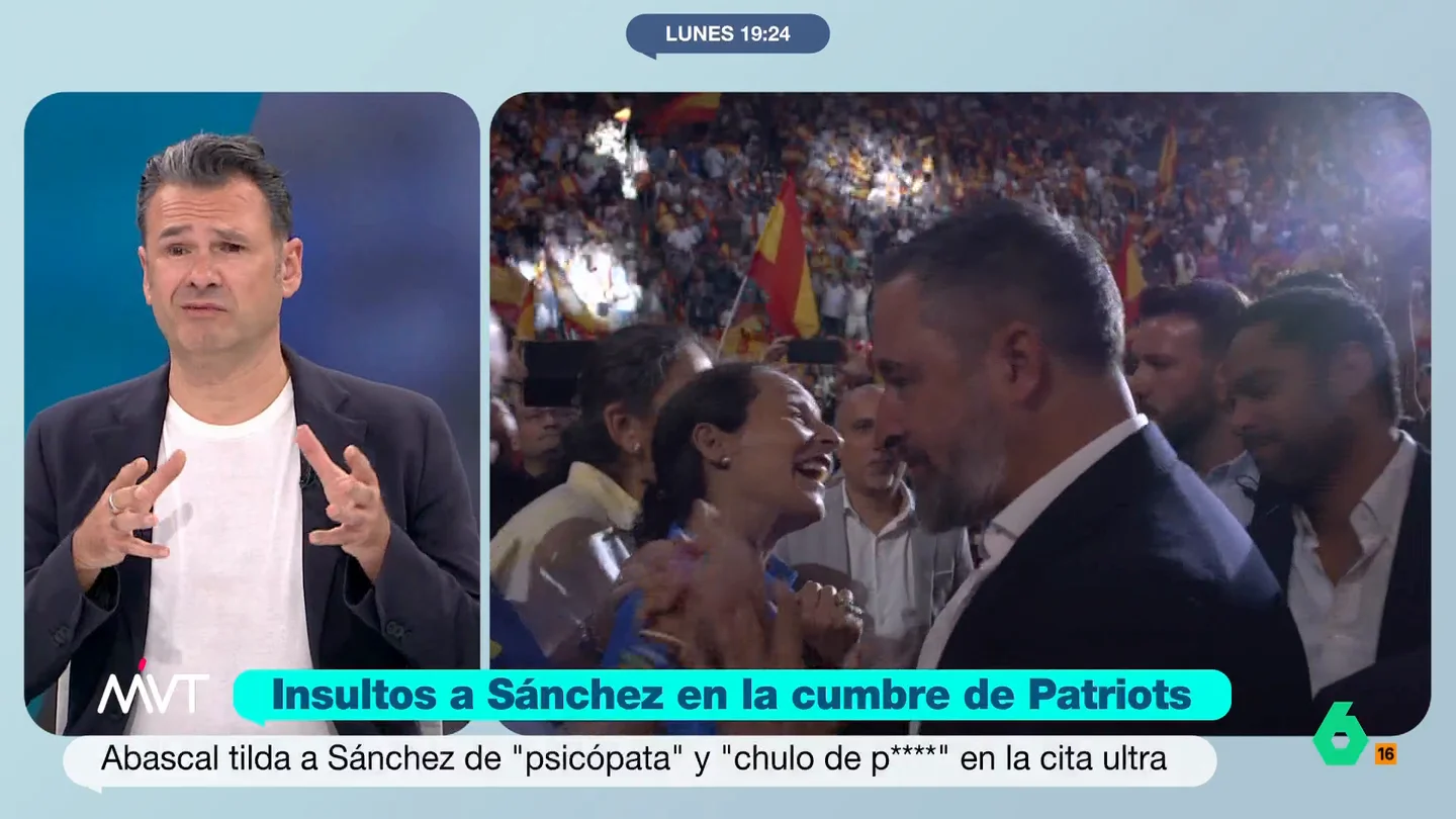 Iñaki López reacciona al discurso de Abascal en la cumbre ultra europea: "Todo en titulares cortos para que entre en TikTok" Iñaki López reacciona al discurso de Abascal en la cumbre ultra europea: "Todo en titulares cortos para que entre en TikTok"