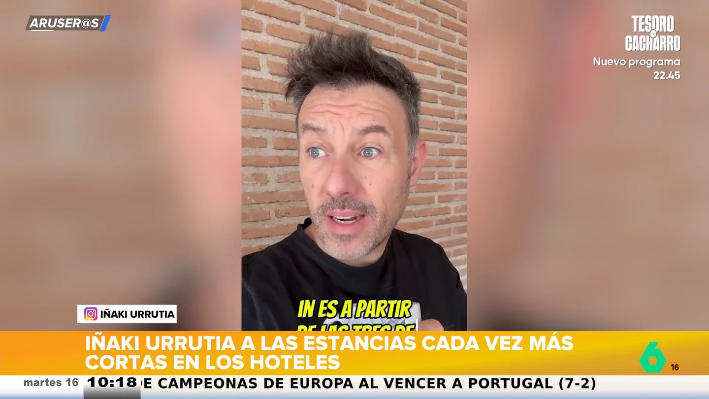 Iñaki Urrutia, a los 'check-in' y 'check-out' de hoteles: "Cada día es más corta la estancia" Iñaki Urrutia, a los 'check-in' y 'check-out' de hoteles: "Cada día es más corta la estancia"