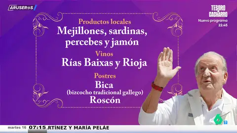 Alfonso Arús analiza cómo ha despedido el verano el rey Juan Carlos: "Se ha dado un atracón a percebes" Alfonso Arús analiza cómo ha despedido el verano el rey Juan Carlos: "Se ha dado un atracón a percebes"