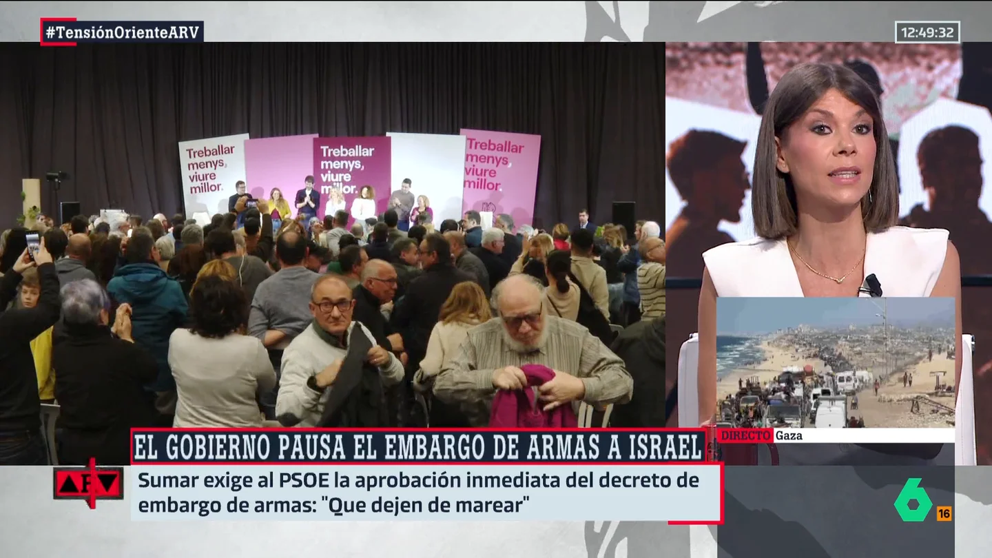 Ainhoa Martínez, sobre la presión de Sumar para acelerar el embargo a Israel: "Busca aparentar que aprieta al ala socialista del Gobierno" Ainhoa Martínez, sobre la presión de Sumar para acelerar el embargo a Israel: "Busca aparentar que aprieta al ala socialista del Gobierno"