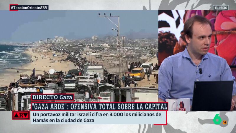  Yago Rodríguez explica la forma en que Israel ocupa Gaza: "Es una ciudad que sería una amenaza enorme para cualquier ejército normal"