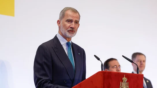 El rey Felipe VI, durante la recepción a una representación de la colectividad española en el El Cairo, este martes durante su primer viaje de Estado a Egipto El rey Felipe VI, durante la recepción a una representación de la colectividad española en el El Cairo, este martes durante su primer viaje de Estado a Egipto
