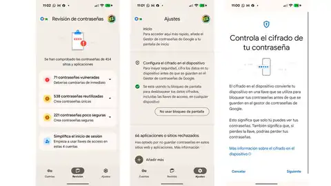 Cifra las contraseñas antes de guardarlas Cifra las contraseñas antes de guardarlas