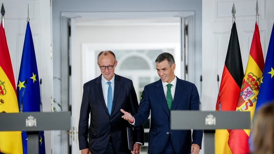 El canciller alemán, Friecrich Merz, y el presidente del Gobierno, Pedro Sánchez El canciller alemán, Friecrich Merz, y el presidente del Gobierno, Pedro Sánchez