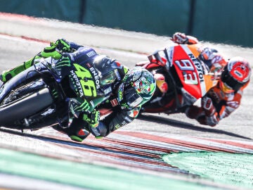 Valentino Rossi y Marc M&aacute;rquez