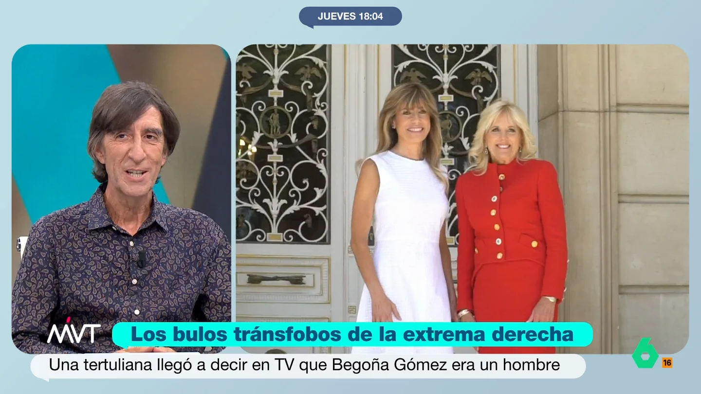 Benjamín Prado, sobre el bulo contra Brigitte Macron: "El problema no es ser hombre o mujer, es ser imbécil" El escritor señala como muchos agitadores comparten estos bulos a través de televisiones. Además, indica que los franceses tienen otras preocupaciones, como, por ejemplo, la huelga general a la que se enfrenta el país.