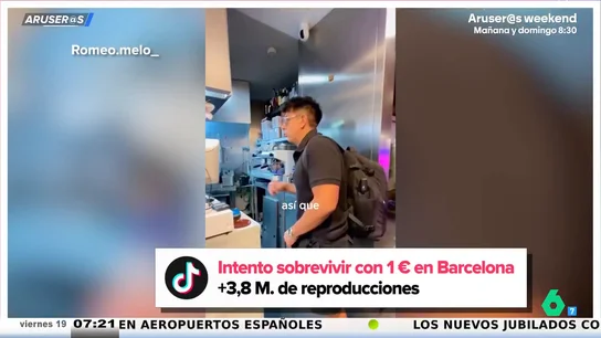 "Sobrevivo 7 días con un euro en Barcelona": El experimento viral de un youtuber "Sobrevivo 7 días con un euro en Barcelona": El experimento viral de un youtuber